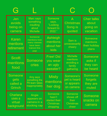 Gerber Life T&OD Bingo Card