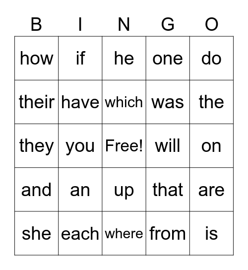 11/29 bingo Card