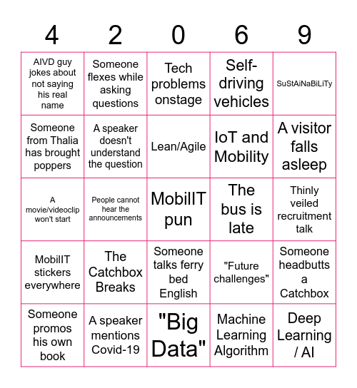 SNiC MobilIT Bingo Card