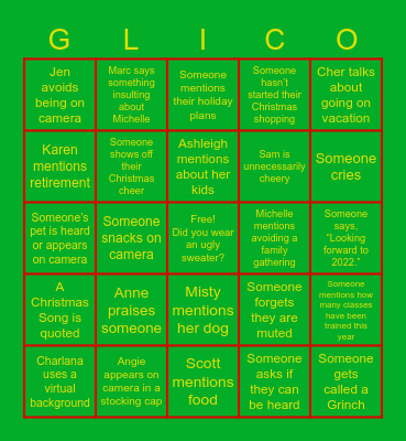 Gerber Life T&OD Bingo Card