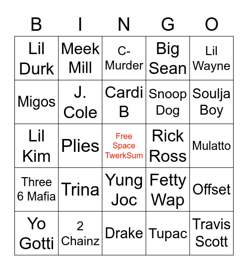 TRAP B I N G O Bingo Card