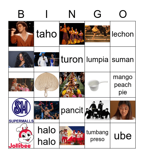 bingo but make it filipino Bingo Card