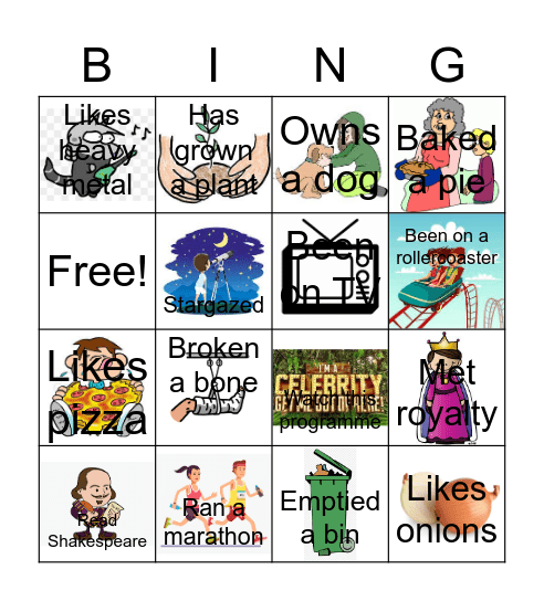 YPAG Bingo Card