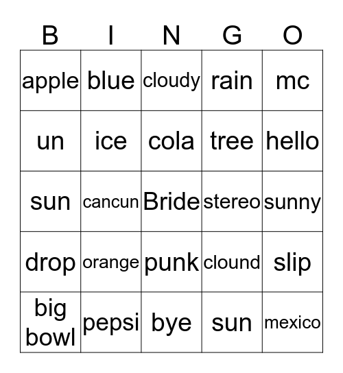 Iwona & Damian Fidowski Bingo Card