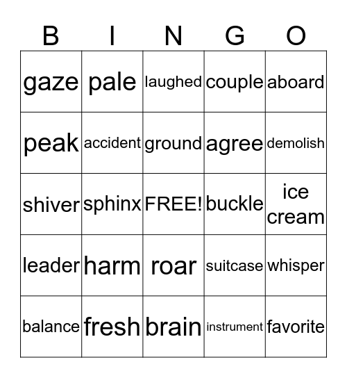 Kaiden/Madden   5/20/2015 Bingo Card