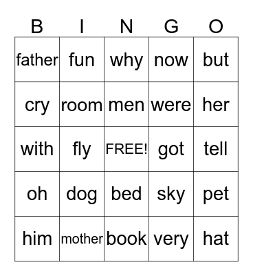Bingo #4 Bingo Card