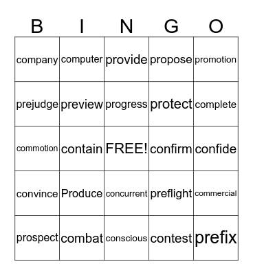 Spelling: Week 26 Bingo Card