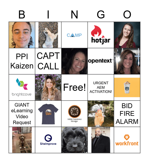 System Admin & Training Team Bingo! Bingo Card