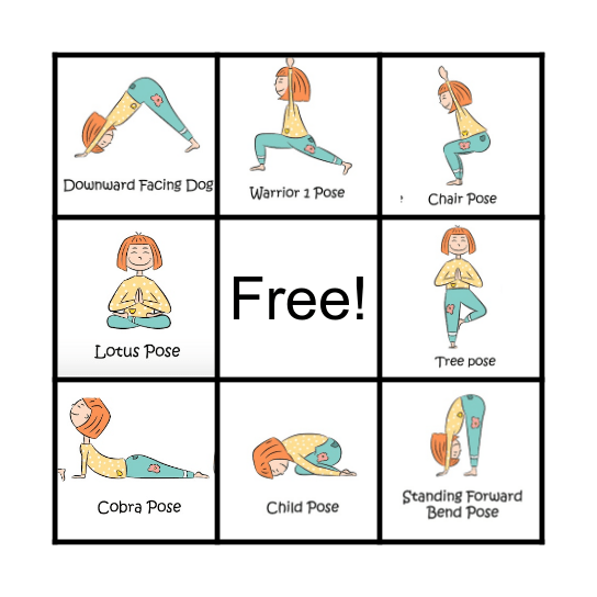 Yoga Bingo Card