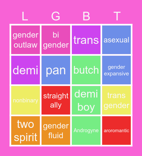 LGBT BINGO Card