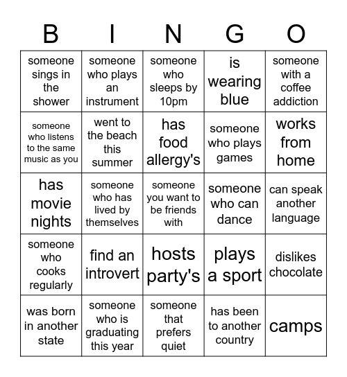 Bingo Card