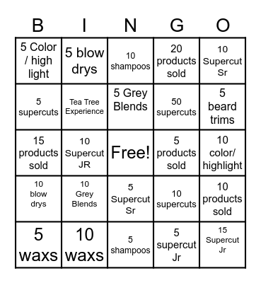 December Contest Bingo Card
