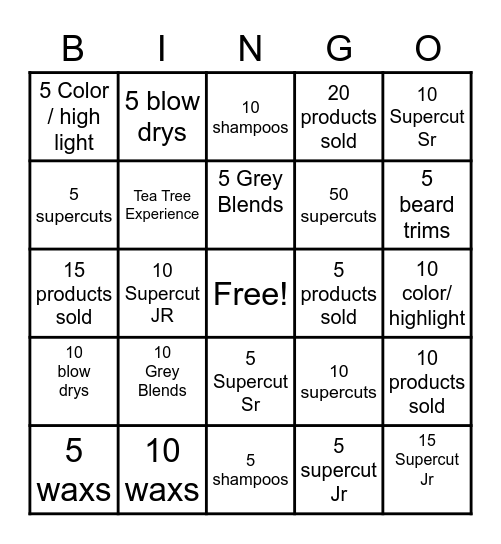 December Contest Bingo Card