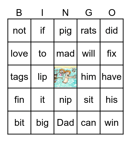 Tag Dad! BINGO Card