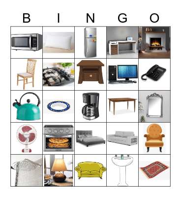 Furniture Bingo Card