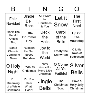 Christmas Bingo Card