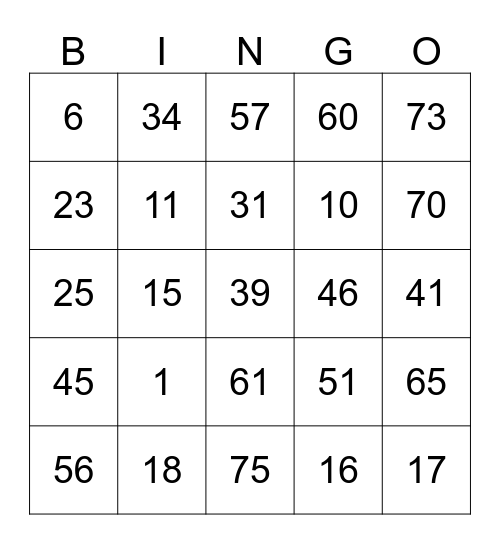 GRAMMY TIME Bingo Card