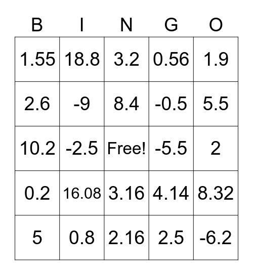 decimal-bingo-card