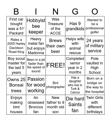 Aramark's Executional Framework Bingo Card