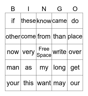 JAKE Bingo Card