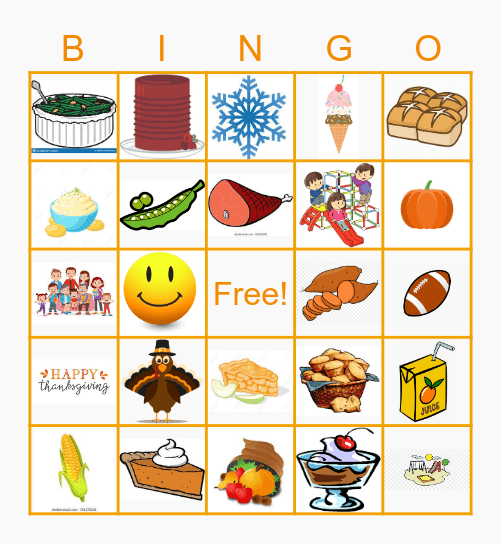 Thanksgiving BINGO Card