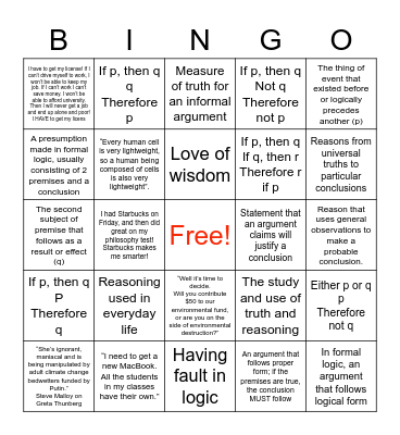 Woodley 2 Bingo Card