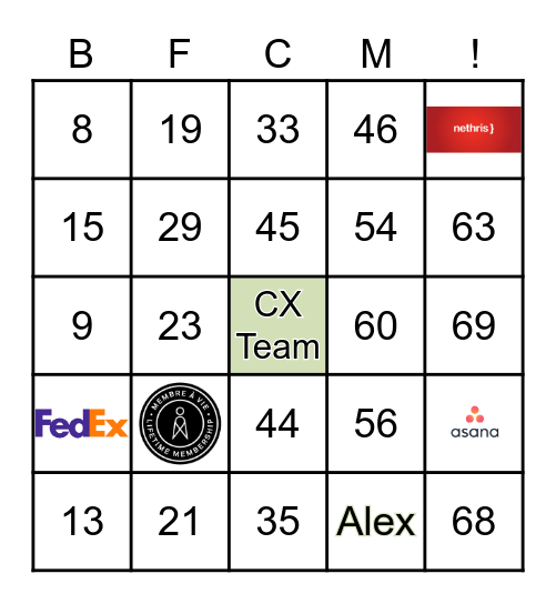 Number Bingo 1-80 Bingo Card