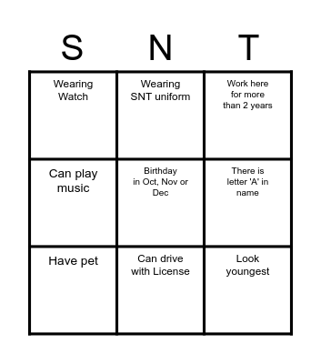 WHO ARE THEY? Bingo Card