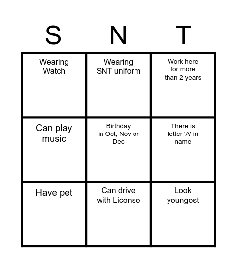 WHO ARE THEY? Bingo Card