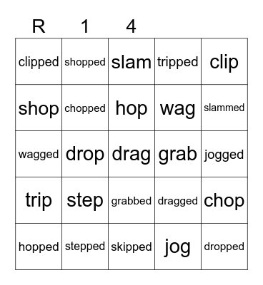 Red 14 Bingo Card