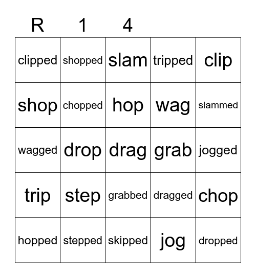 Red 14 Bingo Card