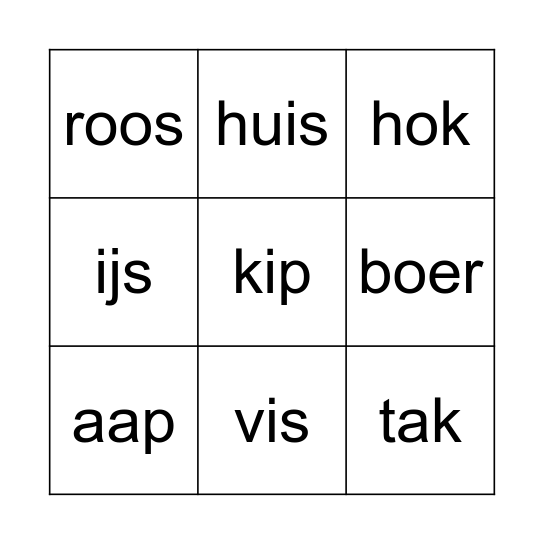 Herhalingsdag Bingo Card