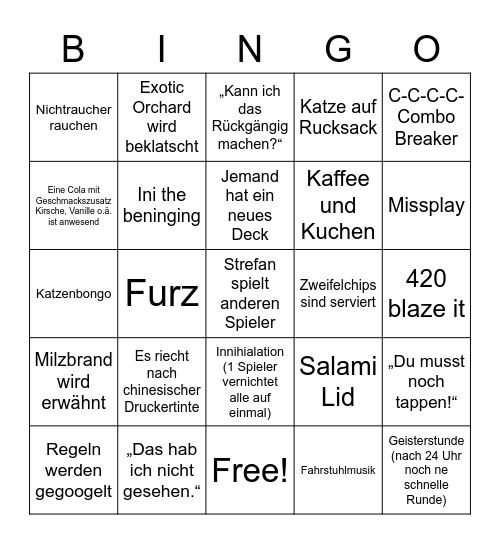 Magische Momente Bingo Card