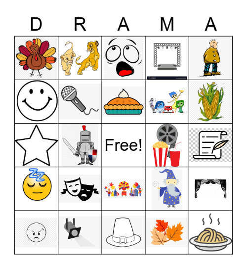 Happy Thanksgiving! Bingo Card