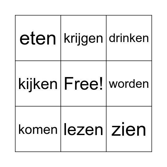 voltooide tijd Bingo Card