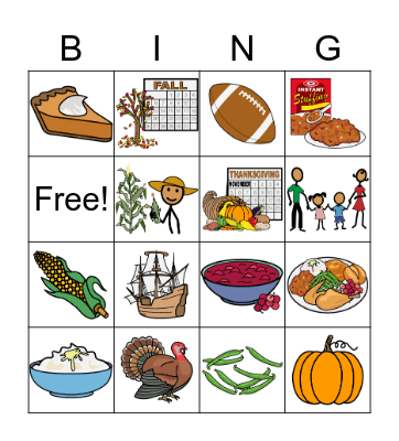 Thanksgiving Bingo Card