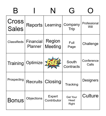 BVM BINGO Card