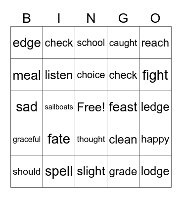 blue bingo lesson 36-40 Bingo Card