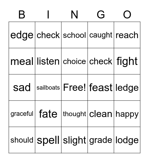 blue bingo lesson 36-40 Bingo Card