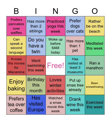 BINGO! Bingo Card