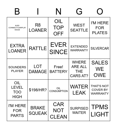 BINGO Card