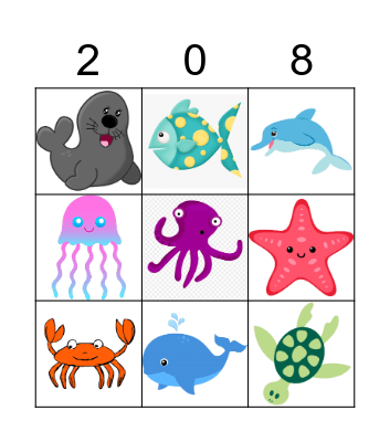 Ocean bingo Card