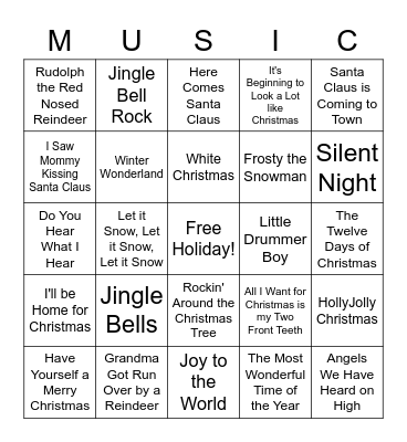 Kringle Bingo Card