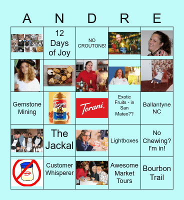 Andrea's 20th Anniversary!! Bingo Card