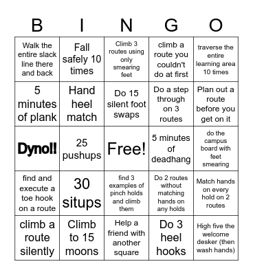 Tech List Bingo Card