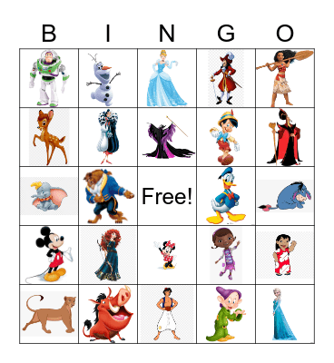 Disney Bingo Card