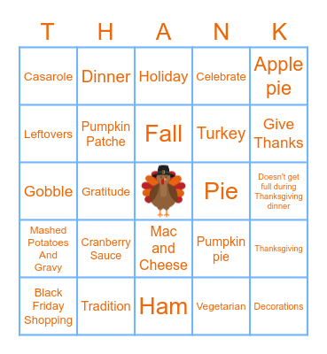 Thanksgiving Bingo Card