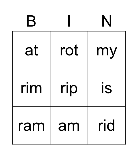 R Bingo Card