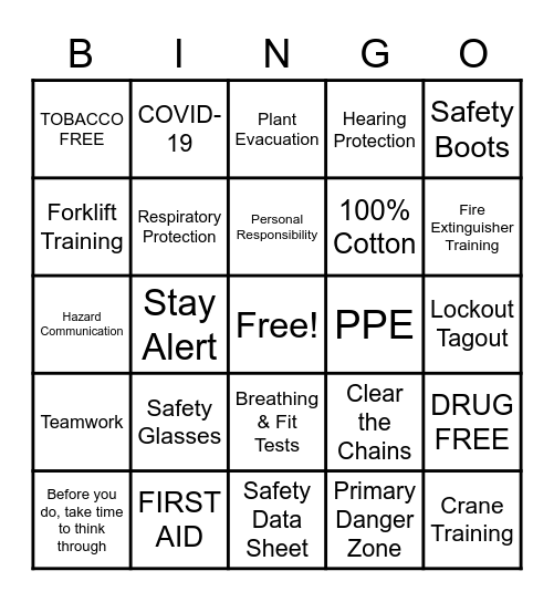 STEELFAB BINGO Card