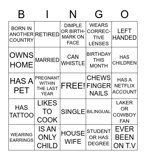 WOMEN OF UNITY LIFE EXPERIENCES BINGO Card